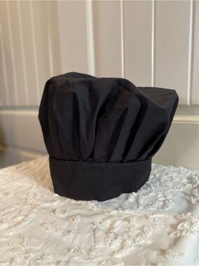 Professional Black Chef Hat with Secure Fit